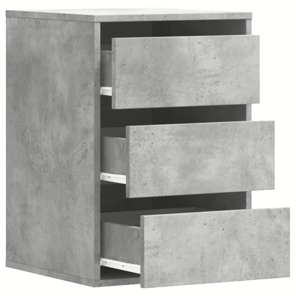 Corner Chest of Drawers Concrete Grey 40x41x58 cm Engineered Wood