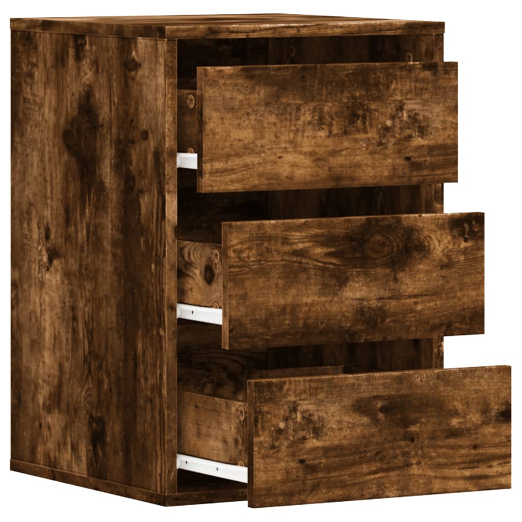 Corner Chest of Drawers Smoked Oak 40x41x58 cm Engineered Wood