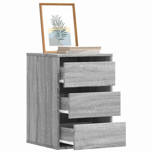 Corner Chest of Drawers Grey Sonoma 40x41x58 cm Engineered Wood