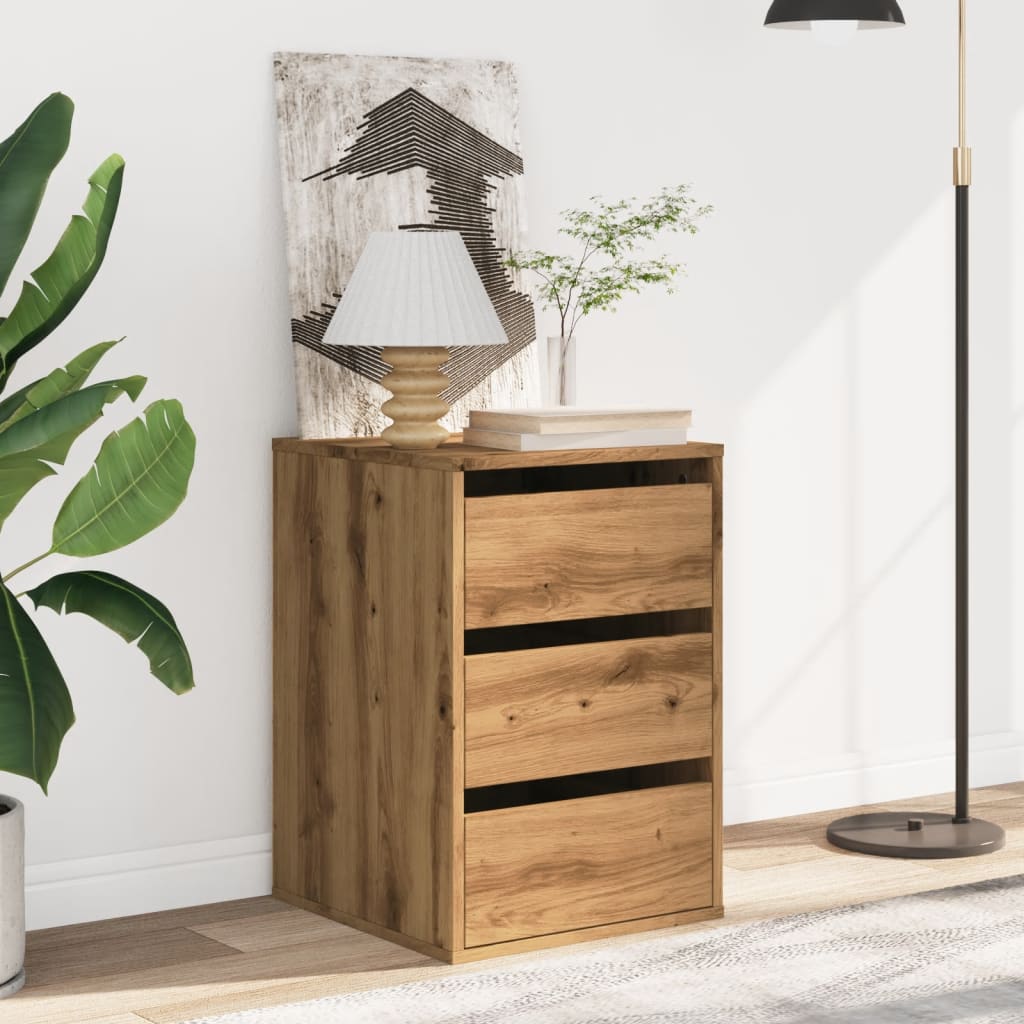 Corner Chest of Drawers Artisian Oak 40x41x58 cm Engineered Wood