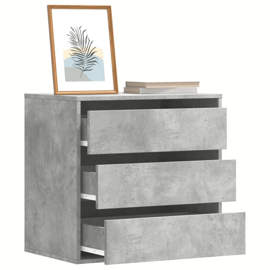 Corner Chest of Drawers Concrete Grey 60x41x58 cm Engineered Wood