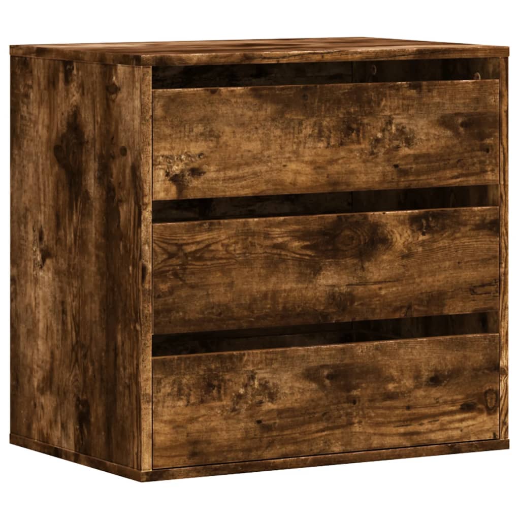 Corner Chest of Drawers Smoked Oak 60x41x58 cm Engineered Wood