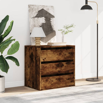 Corner Chest of Drawers Smoked Oak 60x41x58 cm Engineered Wood