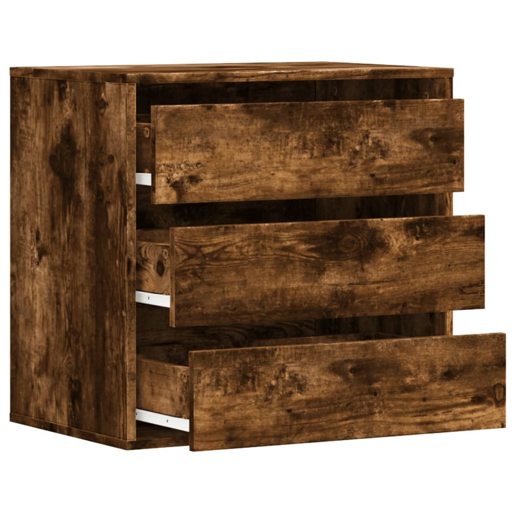 Corner Chest of Drawers Smoked Oak 60x41x58 cm Engineered Wood