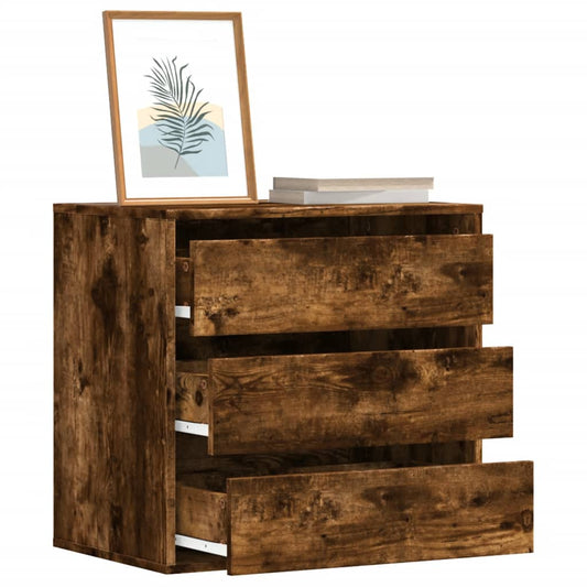 Corner Chest of Drawers Smoked Oak 60x41x58 cm Engineered Wood