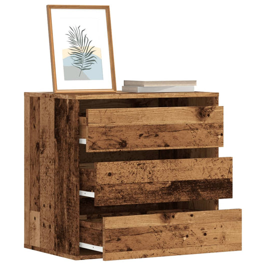 Corner Chest of Drawers Old Wood 60x41x58 cm Engineered Wood