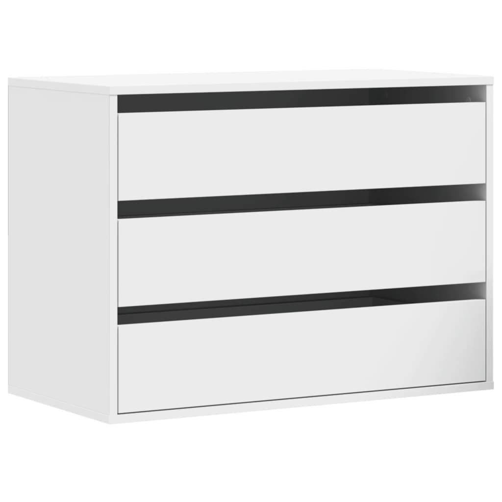 Corner Chest of Drawers White 80x41x58 cm Engineered Wood