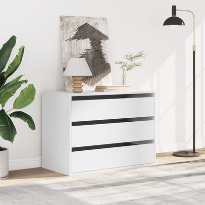 Corner Chest of Drawers White 80x41x58 cm Engineered Wood