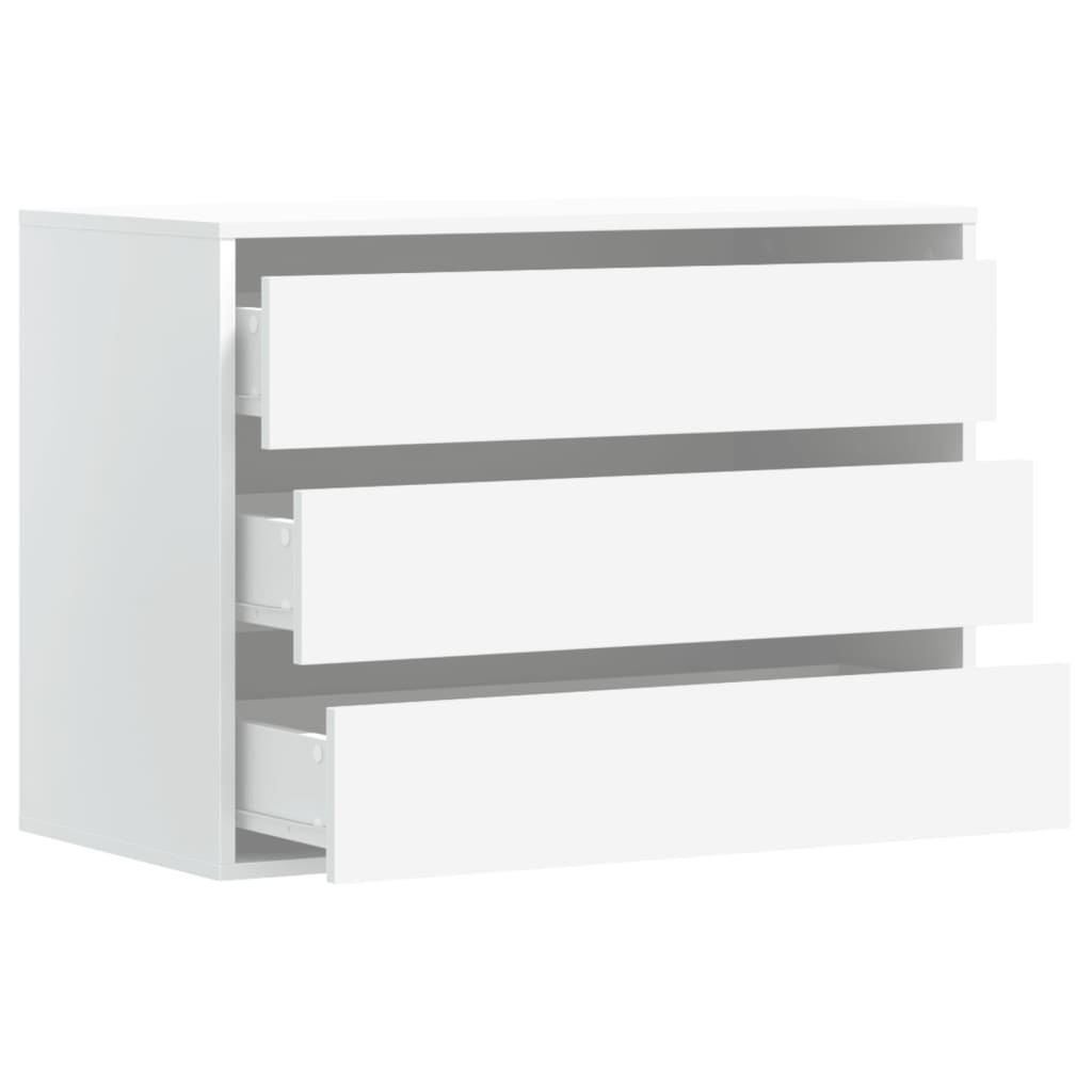 Corner Chest of Drawers White 80x41x58 cm Engineered Wood