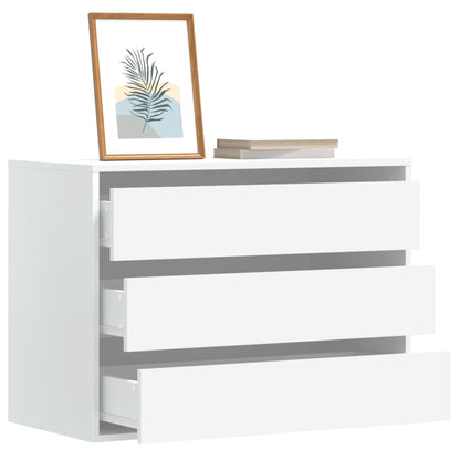 Corner Chest of Drawers White 80x41x58 cm Engineered Wood