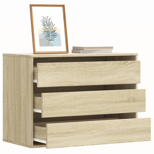 Corner Chest of Drawers Sonoma Oak 80x41x58 cm Engineered Wood