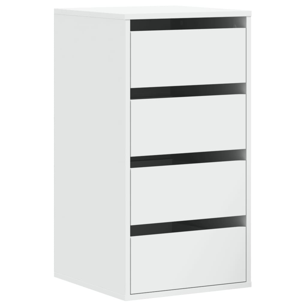 Corner Chest of Drawers White 40x41x76 cm Engineered Wood