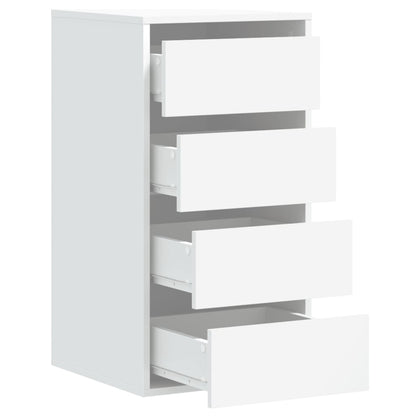 Corner Chest of Drawers White 40x41x76 cm Engineered Wood