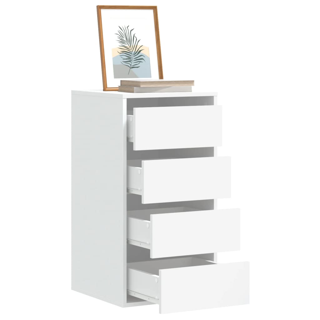 Corner Chest of Drawers White 40x41x76 cm Engineered Wood