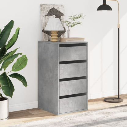 Corner Chest of Drawers Concrete Grey 40x41x76 cm Engineered Wood