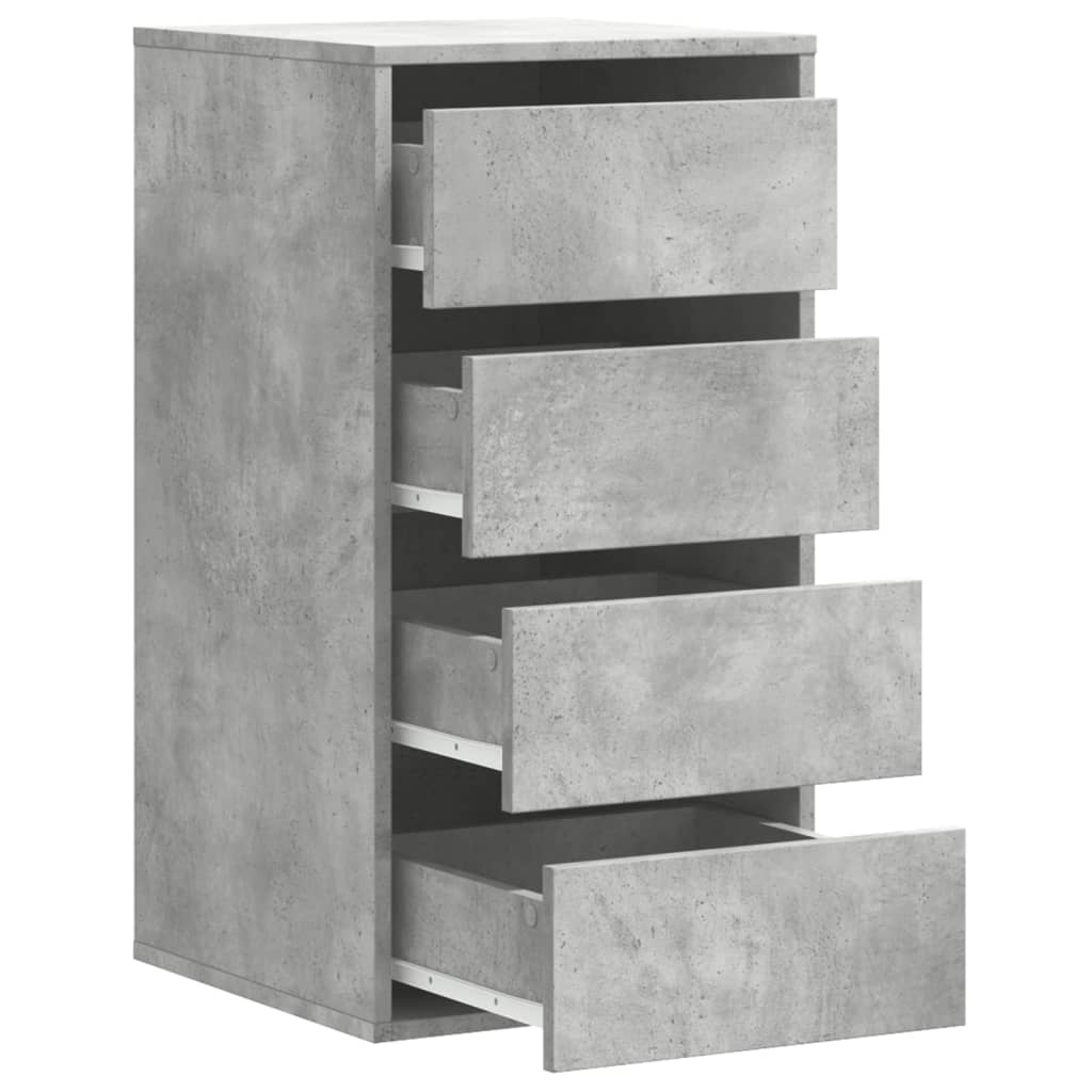 Corner Chest of Drawers Concrete Grey 40x41x76 cm Engineered Wood