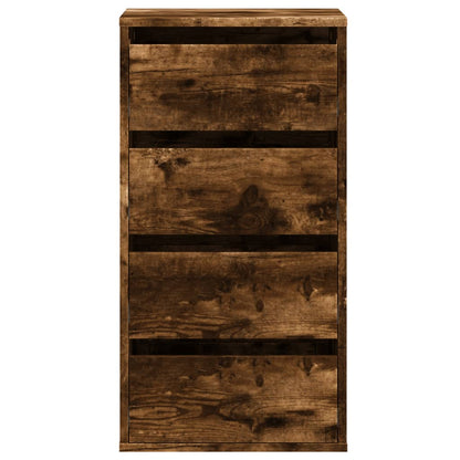 Corner Chest of Drawers Smoked Oak 40x41x76 cm Engineered Wood