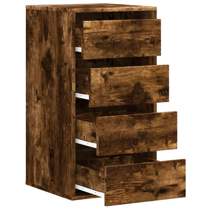 Corner Chest of Drawers Smoked Oak 40x41x76 cm Engineered Wood