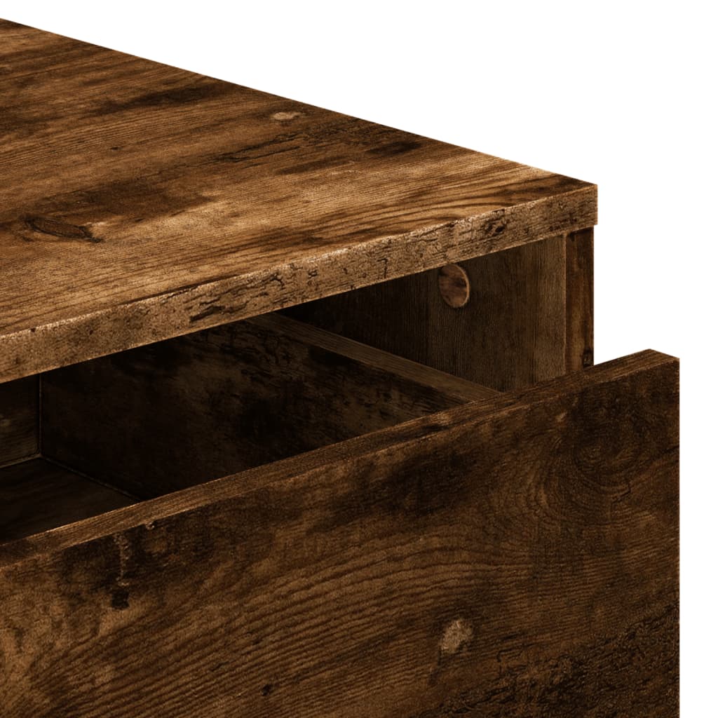 Corner Chest of Drawers Smoked Oak 40x41x76 cm Engineered Wood