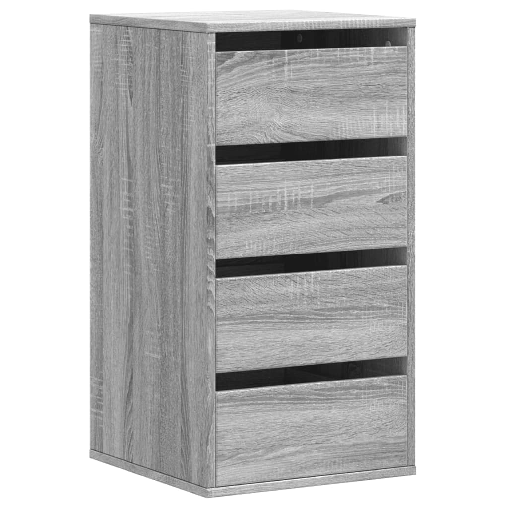 Corner Chest of Drawers Grey Sonoma 40x41x76 cm Engineered Wood