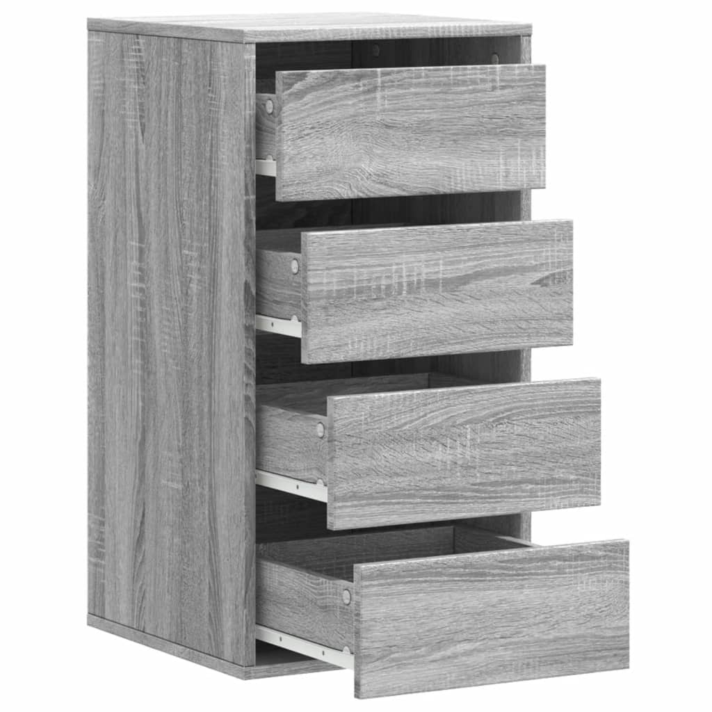 Corner Chest of Drawers Grey Sonoma 40x41x76 cm Engineered Wood