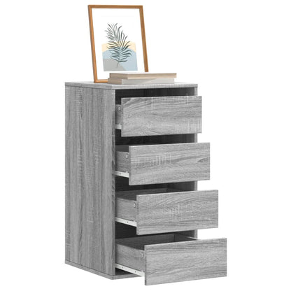 Corner Chest of Drawers Grey Sonoma 40x41x76 cm Engineered Wood