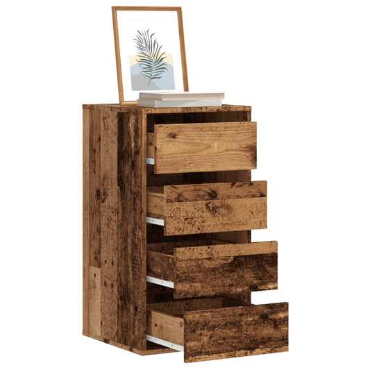 Corner Chest of Drawers Old Wood 40x41x76 cm Engineered Wood