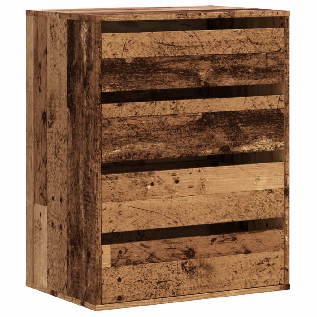 Corner Chest of Drawers Old Wood 60x41x76 cm Engineered Wood