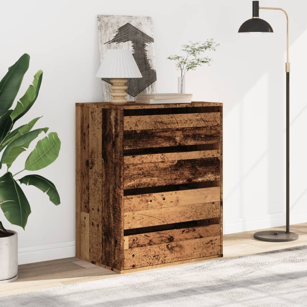 Corner Chest of Drawers Old Wood 60x41x76 cm Engineered Wood