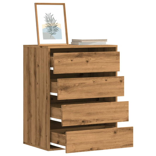 Corner Chest of Drawers Artisian Oak 60x41x76 cm Engineered Wood