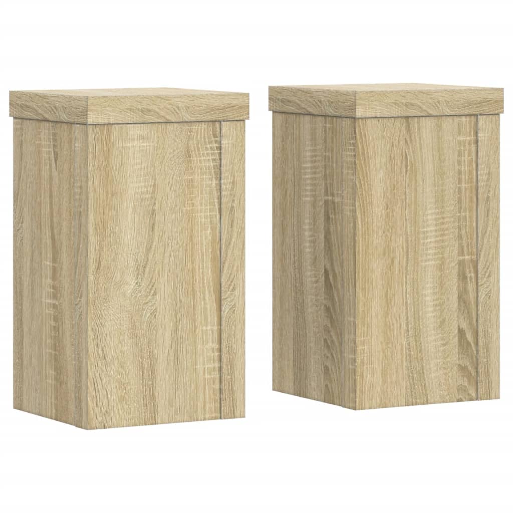 Plant Stands 2 pcs Sonoma Oak 10x10x18 cm Engineered Wood