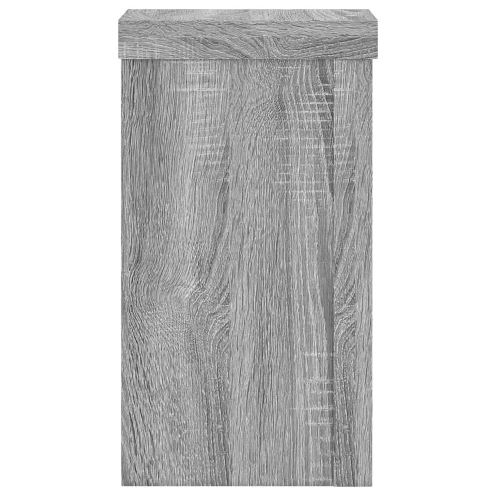 Plant Stands 2 pcs Grey Sonoma 10x10x18 cm Engineered Wood