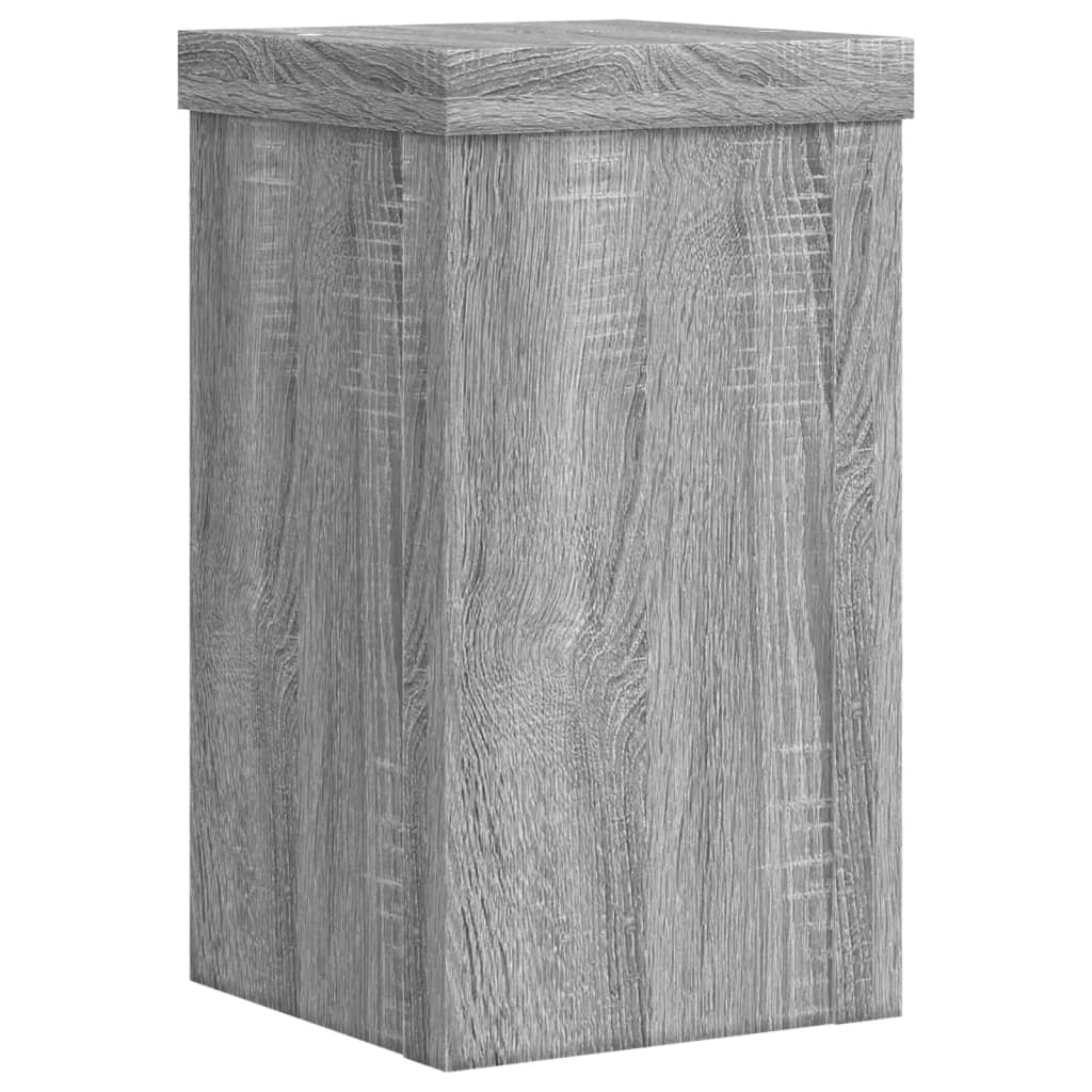 Plant Stands 2 pcs Grey Sonoma 10x10x18 cm Engineered Wood