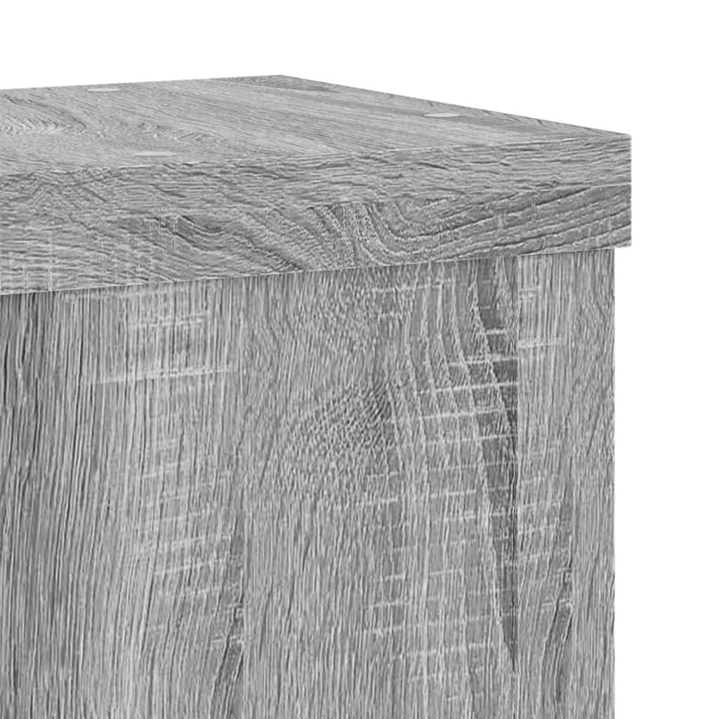 Plant Stands 2 pcs Grey Sonoma 10x10x18 cm Engineered Wood