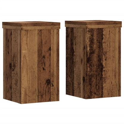 Plant Stands 2 pcs Old Wood 10x10x18 cm Engineered Wood