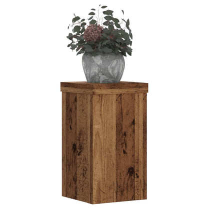 Plant Stands 2 pcs Old Wood 10x10x18 cm Engineered Wood