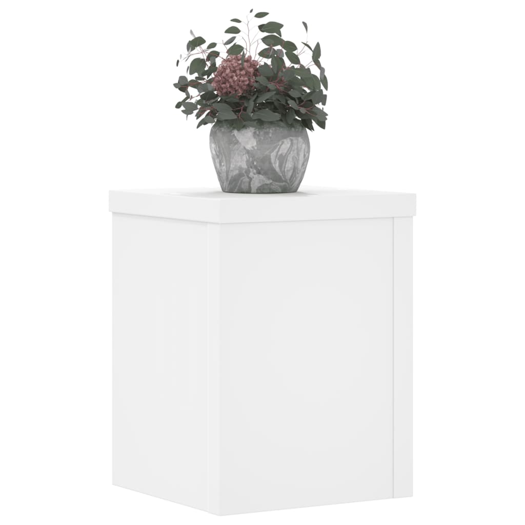 Plant Stands 2 pcs White 15x15x20 cm Engineered Wood