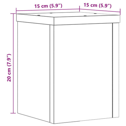 Plant Stands 2 pcs White 15x15x20 cm Engineered Wood