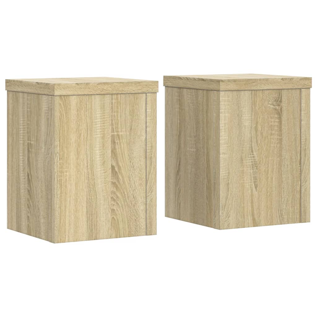 Plant Stands 2 pcs Sonoma Oak 15x15x20 cm Engineered Wood