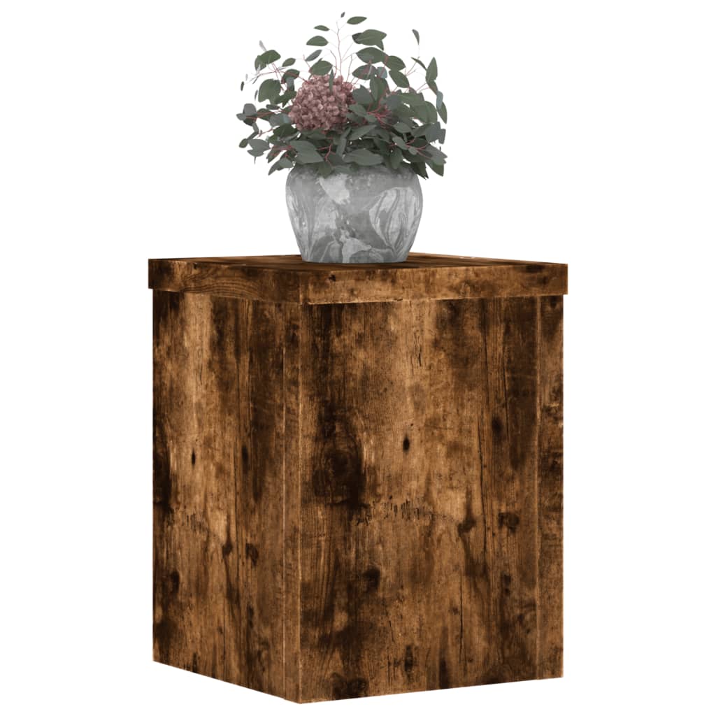 Plant Stands 2 pcs Smoked Oak 15x15x20 cm Engineered Wood