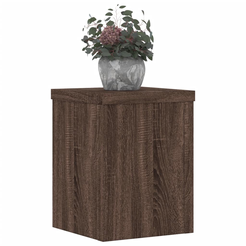 Plant Stands 2 pcs Brown Oak 15x15x20 cm Engineered Wood