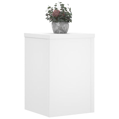 Plant Stands 2 pcs White 20x20x30 cm Engineered Wood