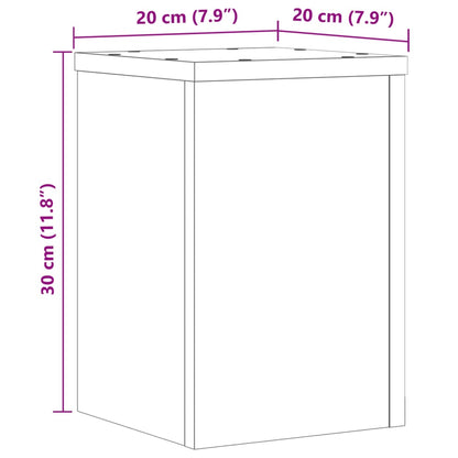 Plant Stands 2 pcs White 20x20x30 cm Engineered Wood