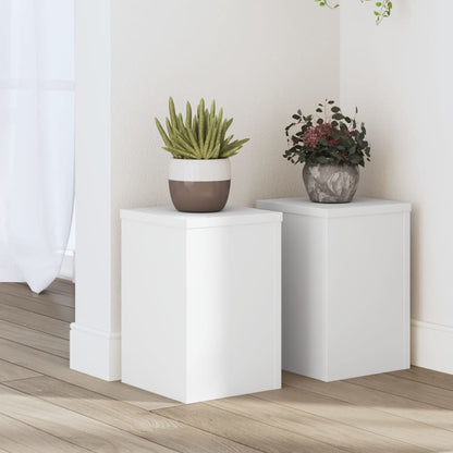 Plant Stands 2 pcs White 20x20x30 cm Engineered Wood