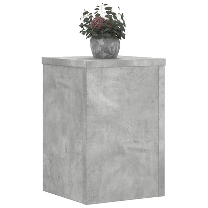 Plant Stands 2 pcs Concrete Grey 20x20x30 cm Engineered Wood