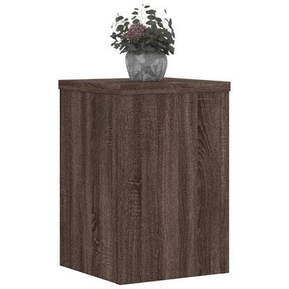 Plant Stands 2 pcs Brown Oak 20x20x30 cm Engineered Wood