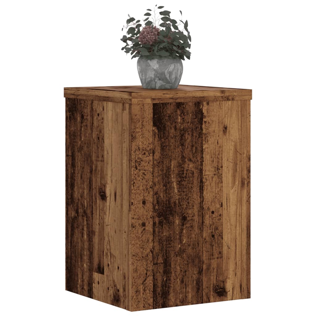 Plant Stands 2 pcs Old Wood 20x20x30 cm Engineered Wood