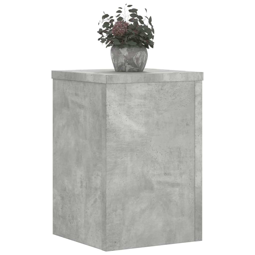 Plant Stands 2 pcs Concrete Grey 25x25x35 cm Engineered Wood