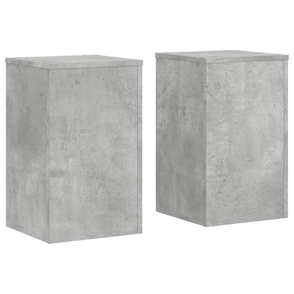 Plant Stands 2 pcs Concrete Grey 30x30x50 cm Engineered wood