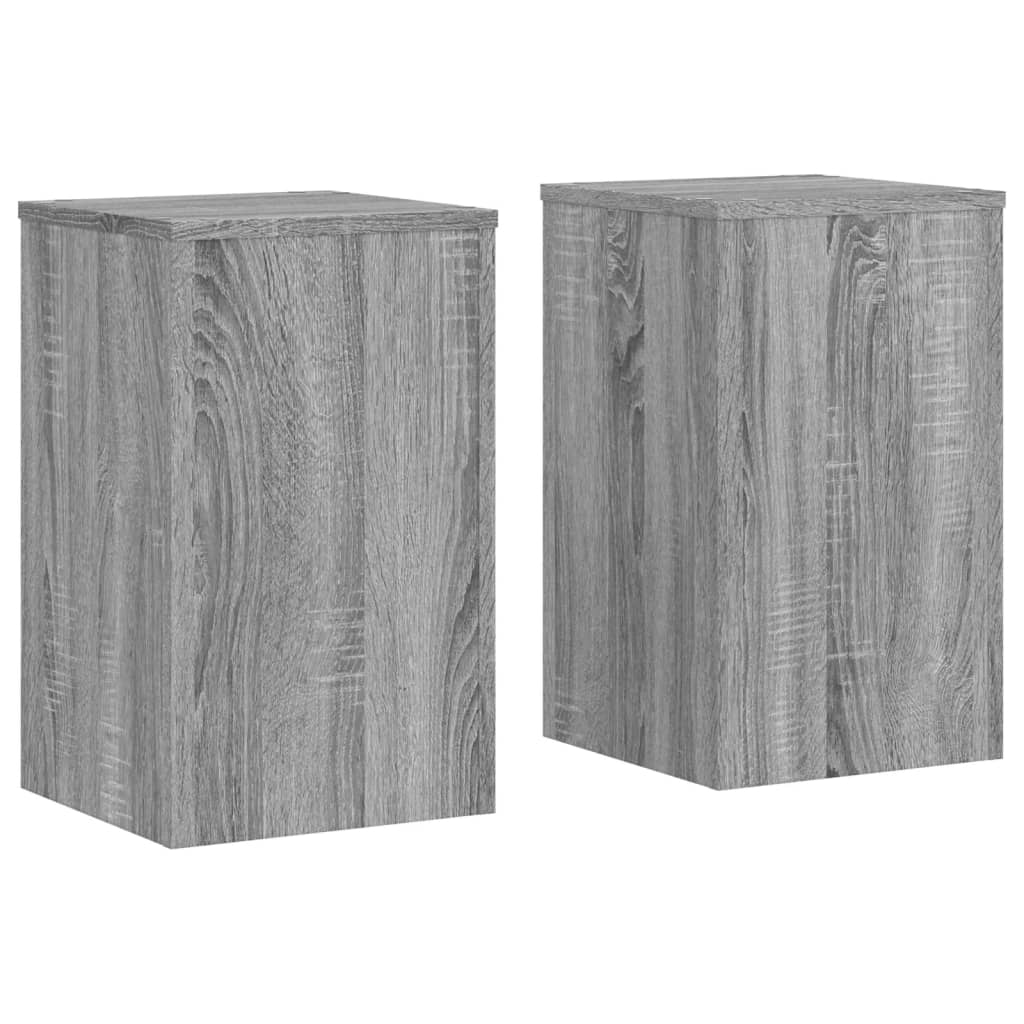 Plant Stands 2 pcs Grey Sonoma 30x30x50 cm Engineered wood